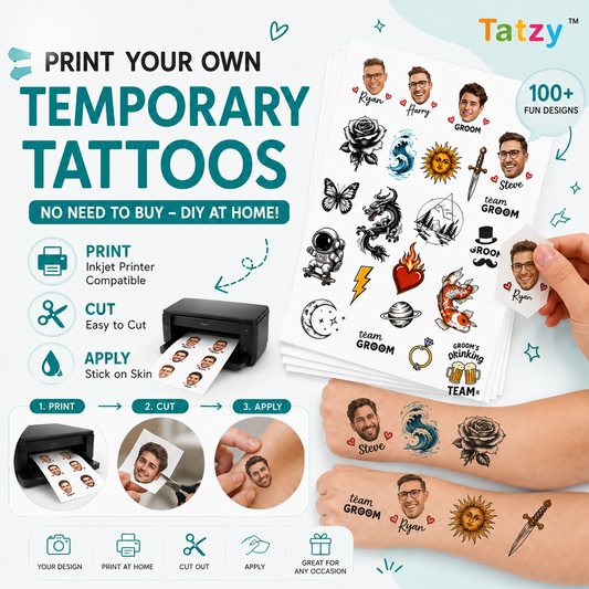 Printable Temporary Tattoo Paper for Inkjet Printers