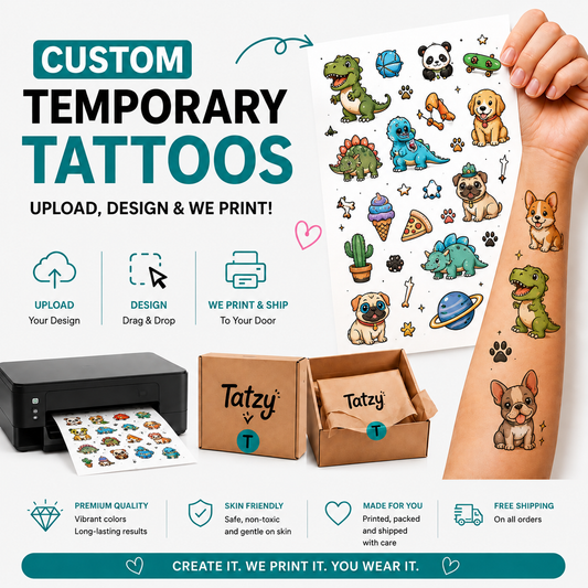 Create Your Own Temporary Tattoos – We Print & Ship